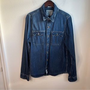 Abercrombie & Fitch Muscle Button Front Denim Shirt Size XL